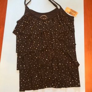 Inc spaghetti strap sparkle top